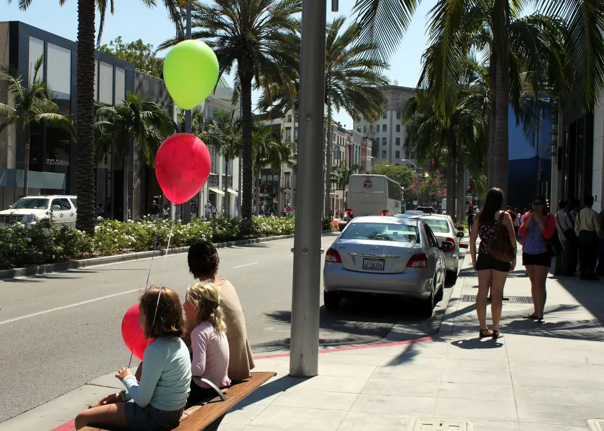 Rodeo Drive streetscape in Beverly Hills, not a hotel property photograph