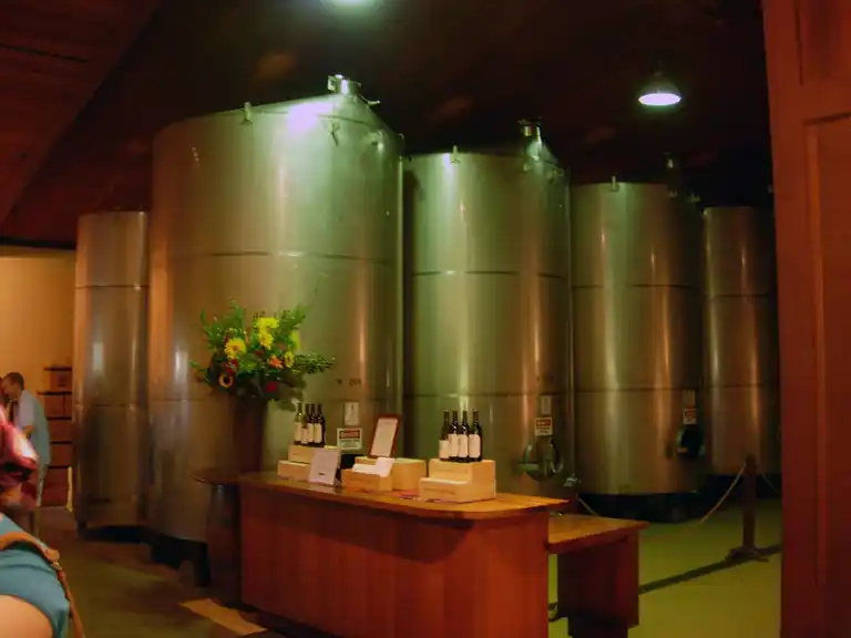Fermentation tanks at Stag's Leap Wine Cellars